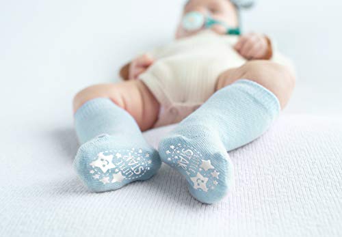 Anole Calcetines para Recién Nacido y Bebé - 6 Pares - Alto de Rodilla de Algodón para Niños y Niñas (Niños, 6-12 Meses)