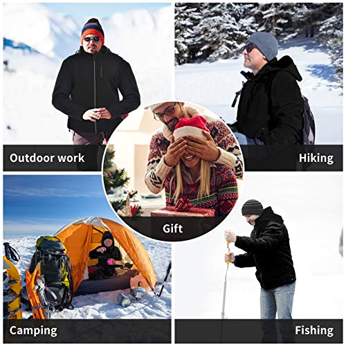 Anoopsyche Chaqueta Calefactable para Hombre y Mujer, Chamarra recargable USB con 8 elementos calefactores, Abrigo calefactora con ajuste de temperatura de 3 niveles, Apto para deportes al aire libre