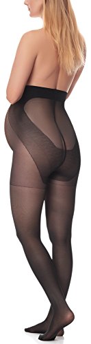 Antie Premamá Medias para mujer 40 DEN M5109 (Negro, L (Tamaño del fabricante: 4))