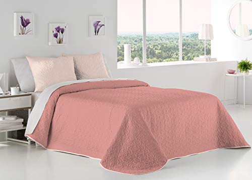 ANTILO TEXTIL Colcha BOUTI Reversible Palermo (Nude/Caldera, 270x270 (+2 Fundas cojín 50x70))