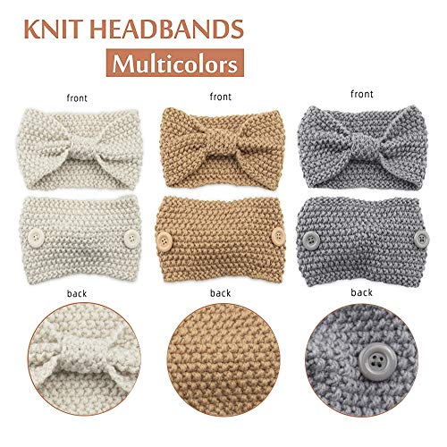 Anyingkai 4pcs Diadema Mujer Invierno,Diadema de Punto Ancha,Diadema Trenzada Mujer,Diadema para El Pelo Mujer,Diadema de Punto Mujer,Diadema Tejida