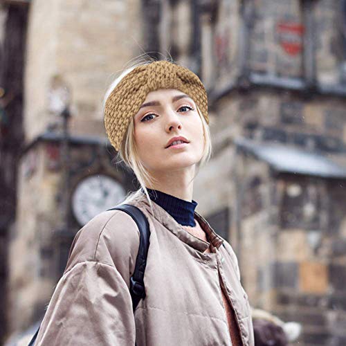 Anyingkai 4pcs Diadema Mujer Invierno,Diadema de Punto Ancha,Diadema Trenzada Mujer,Diadema para El Pelo Mujer,Diadema de Punto Mujer,Diadema Tejida