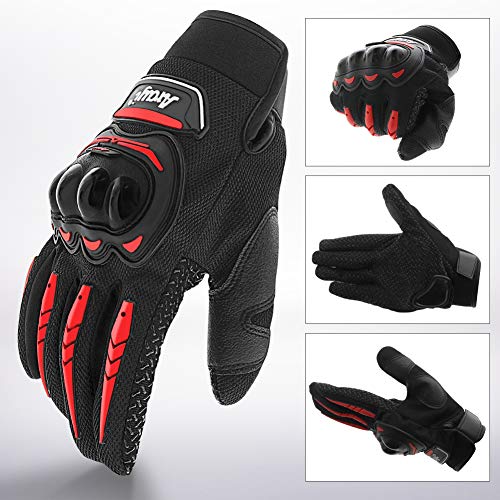 Anykuu Guantes de Moto Transpirables Verano Hombre Todas las temporadas Antideslizante Motocross Motocicleta Bicicleta ATV MTB Escalada Dedo Completo Deportes al Aire Libre