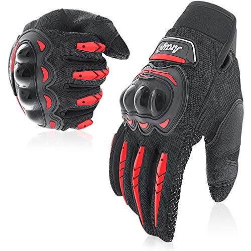 Anykuu Guantes de Moto Transpirables Verano Hombre Todas las temporadas Antideslizante Motocross Motocicleta Bicicleta ATV MTB Escalada Dedo Completo Deportes al Aire Libre