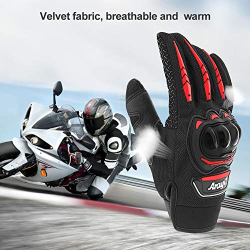 Anykuu Guantes de Moto Transpirables Verano Hombre Todas las temporadas Antideslizante Motocross Motocicleta Bicicleta ATV MTB Escalada Dedo Completo Deportes al Aire Libre