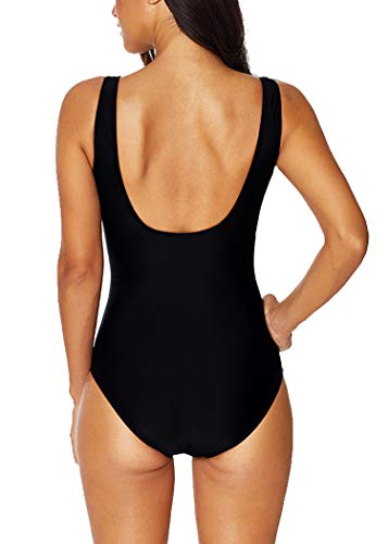 AOQUSSQOA Mujer Traje de Baño de Una Pieza Retro Monokinis Pin Up Halter Talla Grande Una Pieza Moda Sexy con Uno/Dos Tirantes (EU 46-48 (3XL), D)