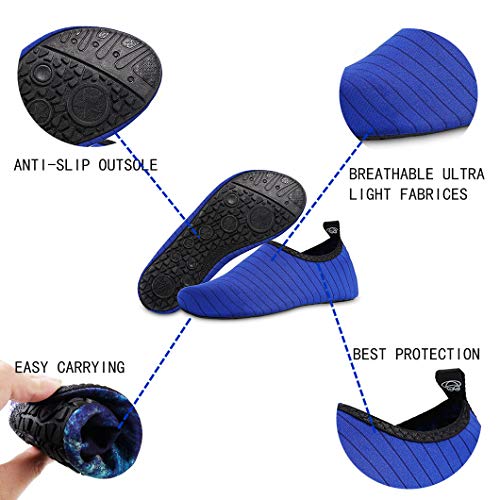 Aqua Shoes Escarpines Hombres Mujer Niños Zapatos de Agua Zapatillas Ligeros de Secado Rápido para Swim Beach Surf Yoga