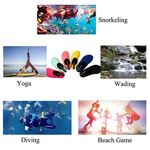 Aqua Shoes Escarpines Hombres Mujer Niños Zapatos de Agua Zapatillas Ligeros de Secado Rápido para Swim Beach Surf Yoga