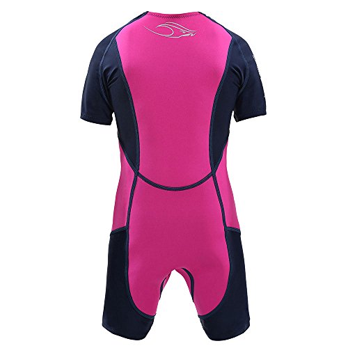 Aqua Sphere Stingray HP Traje de Baño de Neopreno de Manga Corta, Niños, Rosa (Pink/Navy), 4 Años