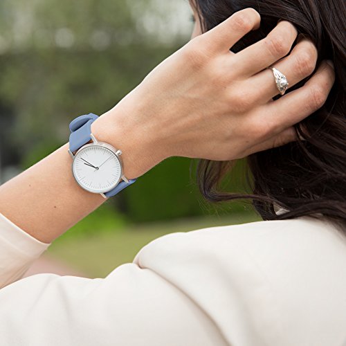 Archer Watch Straps - Correas Reloj Silicona de Liberación Rápida para Hombre y Mujer (Azul Acero, 18mm)