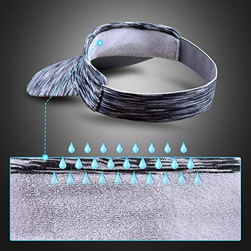 Arcweg Visera Mujer Hombre Sombreros para el Sol Talla Única Protección UV para Running Golf Tenís Deportes al Aire Libre Gris