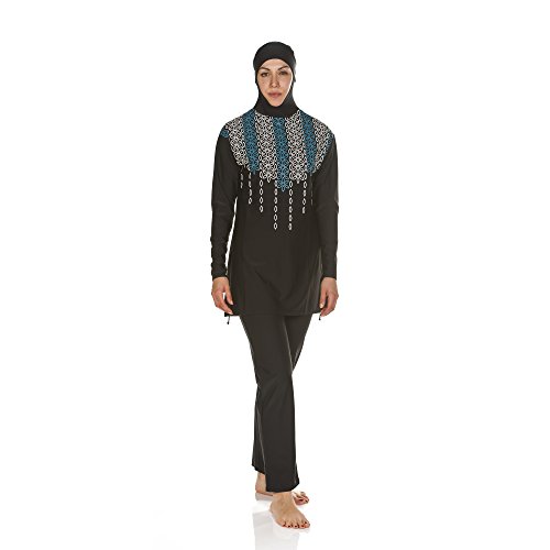 ARENA Anbar Cover Up Bañador de Cuerpo Entero, Mujer, Negro, 46