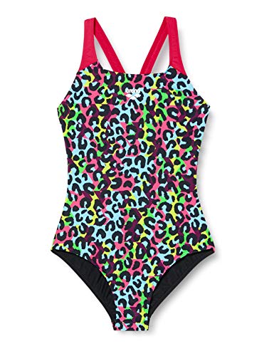 ARENA Bañador 1P Harmonious V Back One Traje De Baño, Mujer, Black/Freak, 42