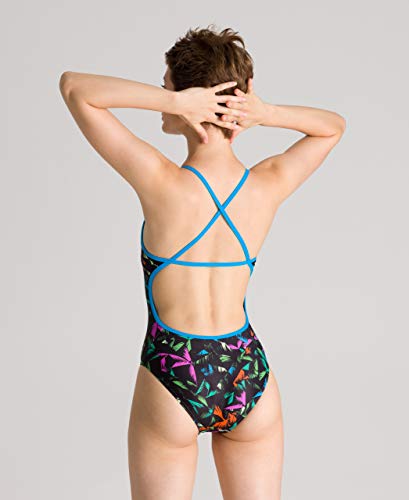 ARENA Bañador 1P Multicolour Webs Swim Pro Traje De Baño, Mujer, Turquoise/Multi, 40