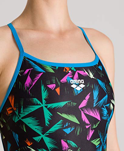 ARENA Bañador 1P Multicolour Webs Swim Pro Traje De Baño, Mujer, Turquoise/Multi, 40