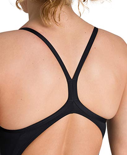 ARENA Bañador Deportivo para Mujer Spraypaint, Mujer, Traje de baño de una Sola Pieza, 002244, Color Negro, 44