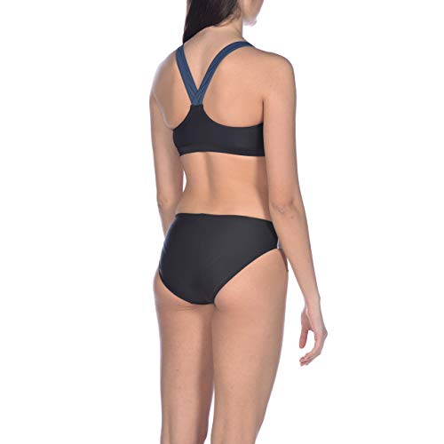 ARENA Bikini Deportivo para Mujer REN, Mujer, Parte Superior de Bikini, 000990, Negro y Blanco, 36