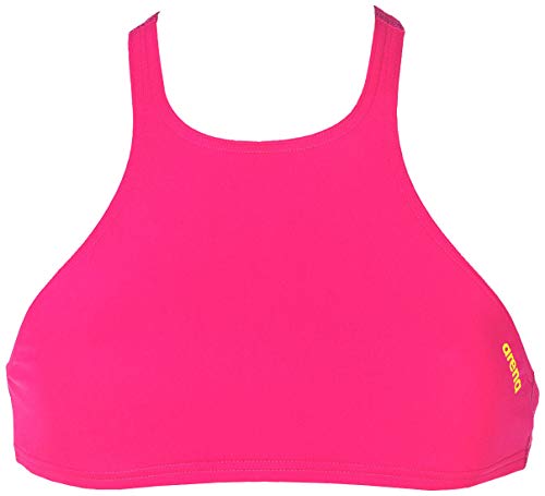 ARENA Crop Think Top De Bikini Mujer Rulebreaker Crop Think, Mujer, Fresia Rose-Yellow Star, S