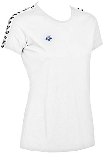ARENA Damen Icons T-Shirt Team Camiseta, Blanco y Negro, Medium para Mujer