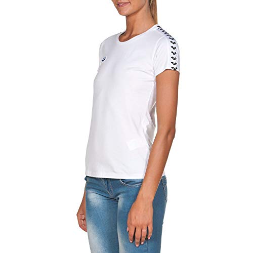 ARENA Damen Icons T-Shirt Team Camiseta, Blanco y Negro, Medium para Mujer