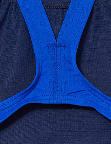 ARENA Double Side Panels Swim Pro - Bañador Deportivo para Mujer, Mujer, 003160, Navy/Neon Blue/White, 42