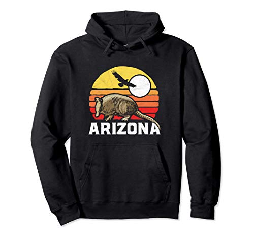 Arizona Armadillo & Sun Vintage 80s Distressed Graphic Sudadera con Capucha