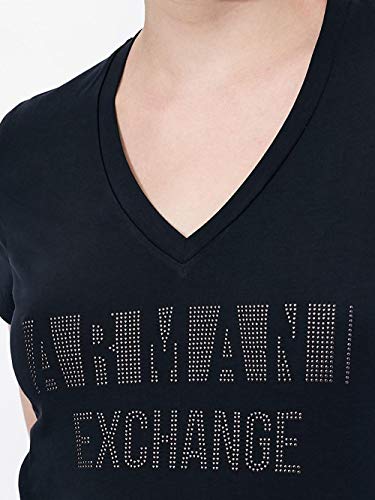 Armani Exchange 8nyt90 Camiseta, Azul (Navy 1510), Small para Mujer