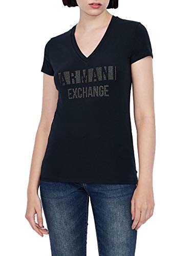 Armani Exchange 8nyt90 Camiseta, Azul (Navy 1510), Small para Mujer