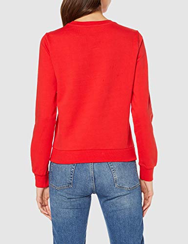 Armani Exchange Beads Embossed Logo Sudadera, Rojo (Moulin Rouge 1408), X-Small para Mujer