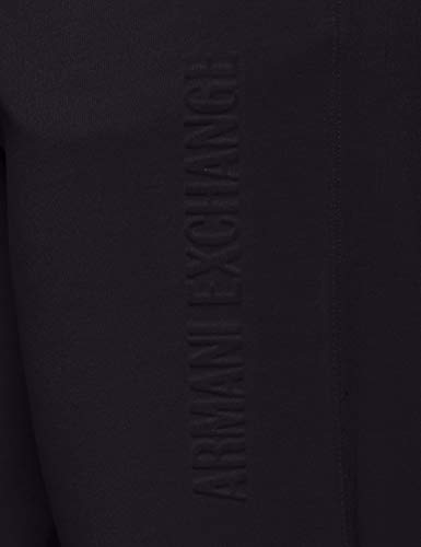 Armani Exchange Double Knit, Side Logo Pantalones de Deporte, Azul (Navy 1510), 40 (Talla del Fabricante: Small) para Mujer