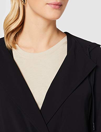 Armani Exchange Fluid Stretch Hooded Blazer Casual de Negocios, Black, 6 para Mujer