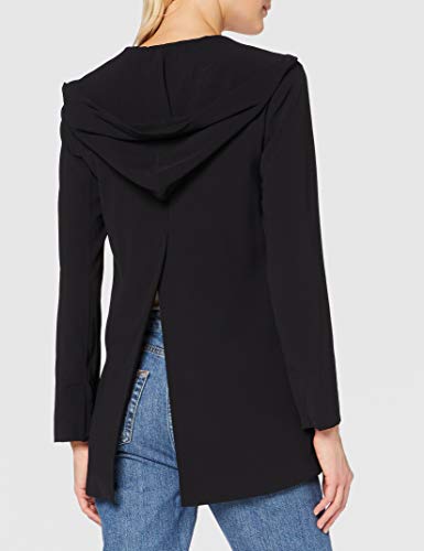 Armani Exchange Fluid Stretch Hooded Blazer Casual de Negocios, Black, 6 para Mujer