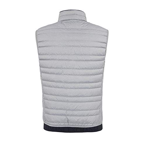 Armani Exchange Puffer Jacket Gilet Chaleco, Gris (Htr Grey/Navy 0902), Medium para Hombre