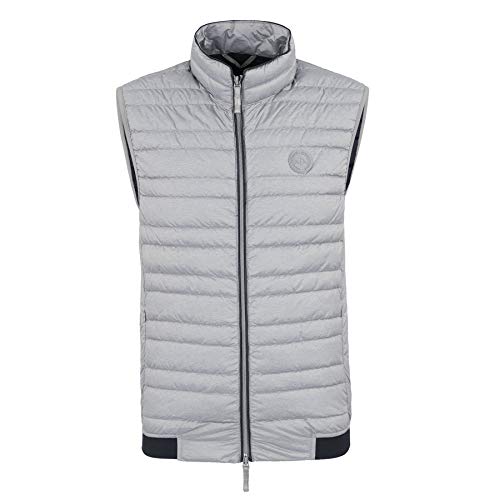 Armani Exchange Puffer Jacket Gilet Chaleco, Gris (Htr Grey/Navy 0902), Medium para Hombre