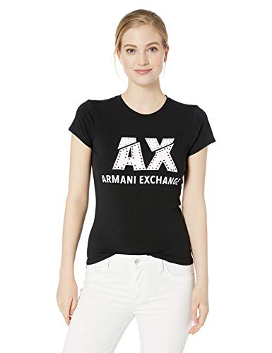 Armani Exchange The Movie Camiseta, Negro (Black 1200), X-Large para Mujer