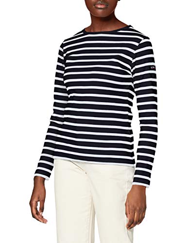 Armor Lux Crozon Camiseta, Multicolor (Rich Navy/Blanc Bi8), Small (Talla del Fabricante: 1) para Mujer