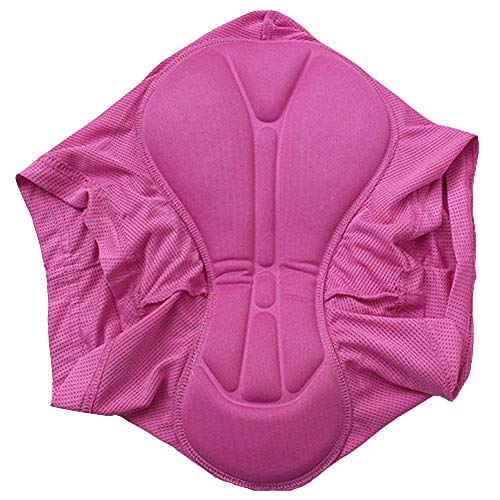 ARSUXEO Culotte acolchado de ciclismo para mujer, ropa interior de ciclismo 3D, antibacteriano, para ciclismo, equitación, deporte, color rosa, EU M/Asia L