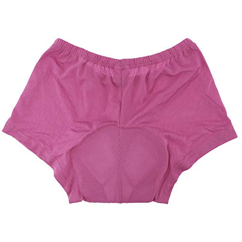 ARSUXEO Culotte acolchado de ciclismo para mujer, ropa interior de ciclismo 3D, antibacteriano, para ciclismo, equitación, deporte, color rosa, EU M/Asia L