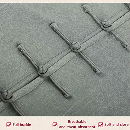 Artes Marciales Trajes de Tai Chi,Hombres Mujeres Chino Indumentaria Kung Fu Trajes Tang Wing Chun Taekwondo Algodón y Lino de Entrenamiento Sets(Color:Negro,Size:L)