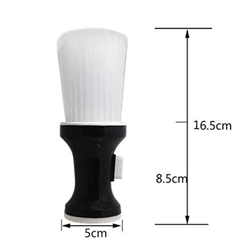 Artibetter Cepillo de peluquería para cuello, plumero de forma plana, cepillo de corte de pelo, herramienta de limpieza (blanco y negro)