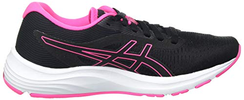 Asics Gel-Pulse 12, Road Running Shoe Mujer, Black/Hot Pink, 38 EU
