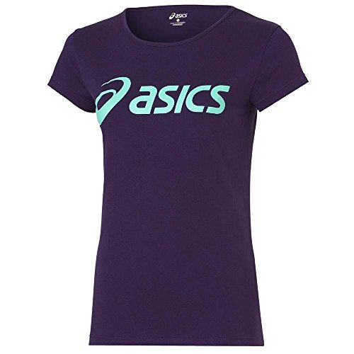 ASICS Logotipo Camiseta de Correr para Las Mujeres Morado Morado Small