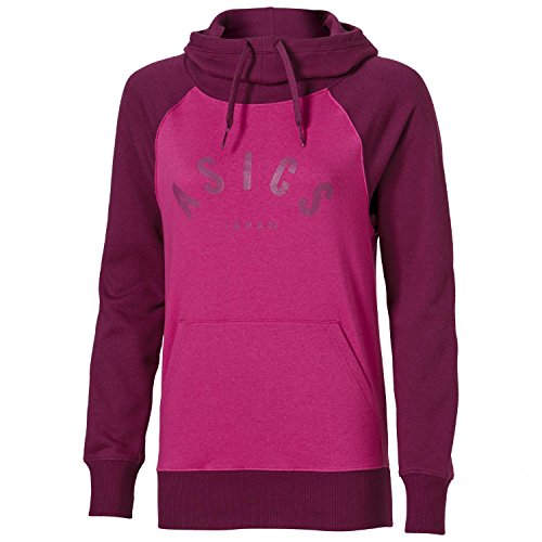 ASICS Logotipo Knit Sudadera con Capucha Sudadera con Capucha para Mujer-Camiseta Jersey 131454-6020 Berry, Mujer, Color - Rosa, tamaño XS