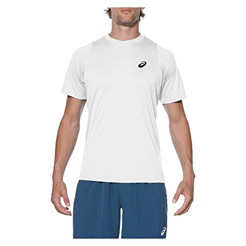 ASICS Oberbekleidung Club Short Sleeve Top Blanco Blanco Talla:Extra-Large