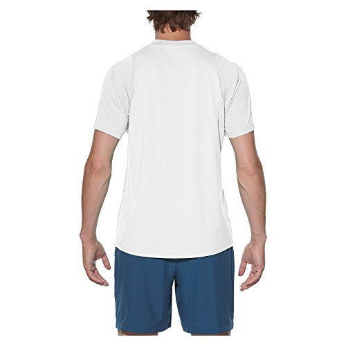 ASICS Oberbekleidung Club Short Sleeve Top Blanco Blanco Talla:Extra-Large