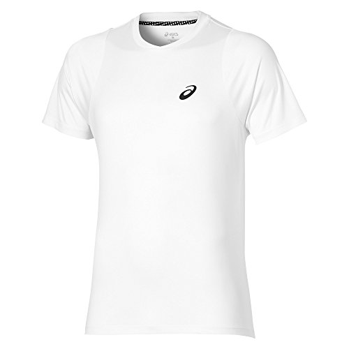 ASICS Oberbekleidung Club Short Sleeve Top Blanco Blanco Talla:Extra-Large
