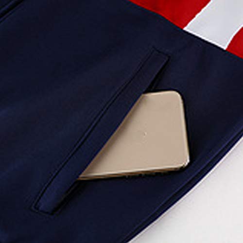 Atlětǐco MǎDrǐD 2021 Camiseta para Hombre de fútbol Jersey Conjunto Sudadera Fan Sudadera de Manga Larga Top Pantalones Casual Ropa Deportiva, Actividades diarias SH L