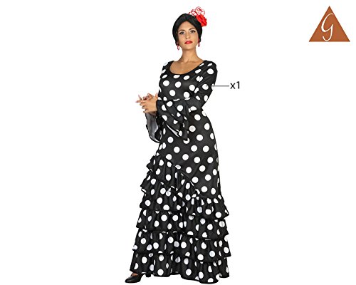 Atosa-16890 Disfraz Flamenca, Color Negro, XS-S (16890)