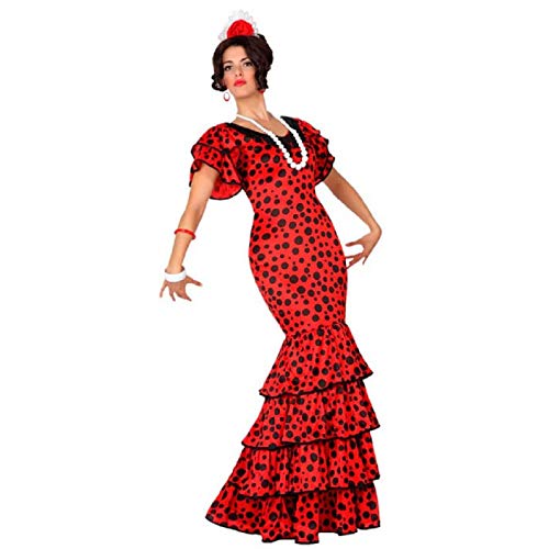 Atosa- Disfraz rumbera, Color rojo, XL (15589)