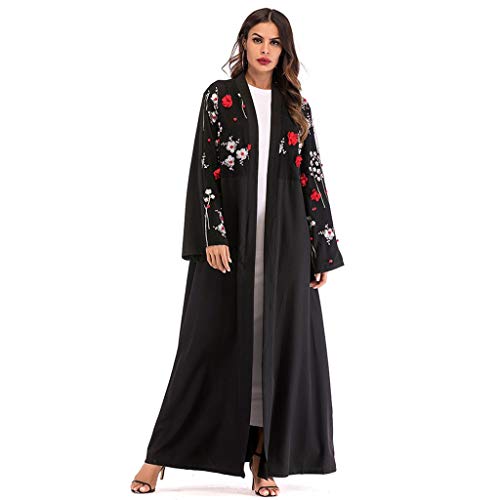 Auifor Nacional de la Mujer del Traje islámico musulmán Medio Oriente árabe étnico del Estilo de Oriente Medio Largo Cardigan largas de la túnica Vestido del Vendaje